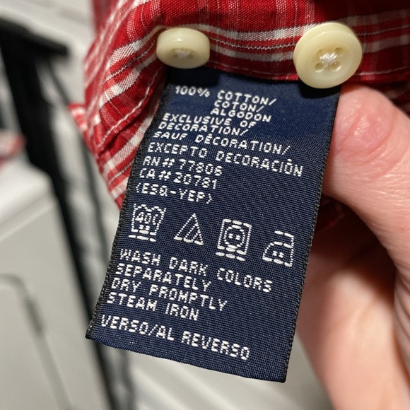 Mens long sleeve Tommy Hilfiger plaid - Picture 6 of 7